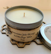 Load image into Gallery viewer, 7 oz. Travel Tin 100% Soy Candle Jamaica Me Crazy