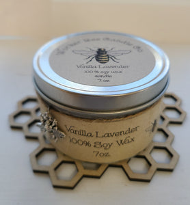 7 oz. Travel Tin 100% Soy Candle Vanilla Lavender