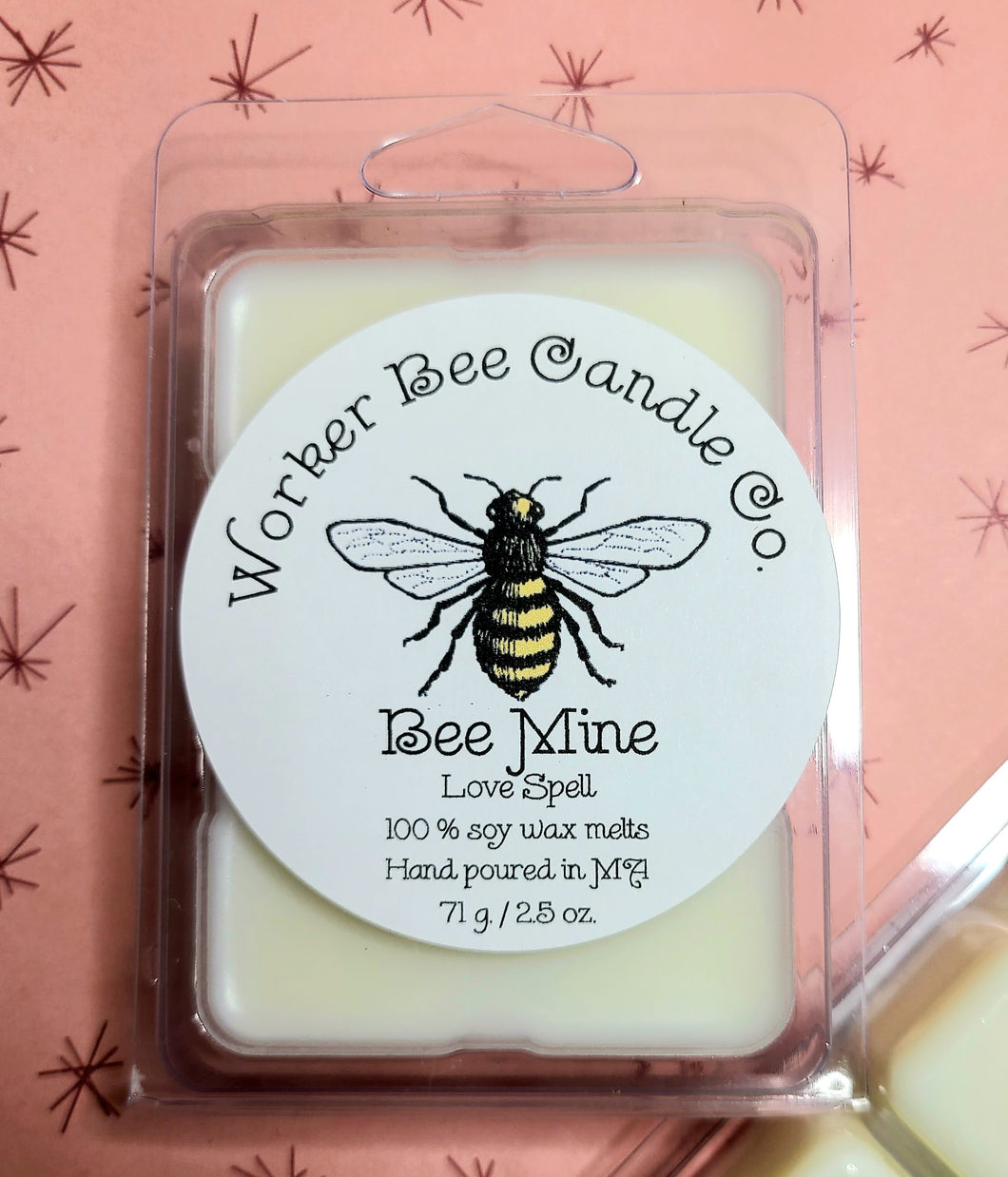 100% US Grown Soy Wax Melt 2.5 oz Bee Mine (Lovespell type)