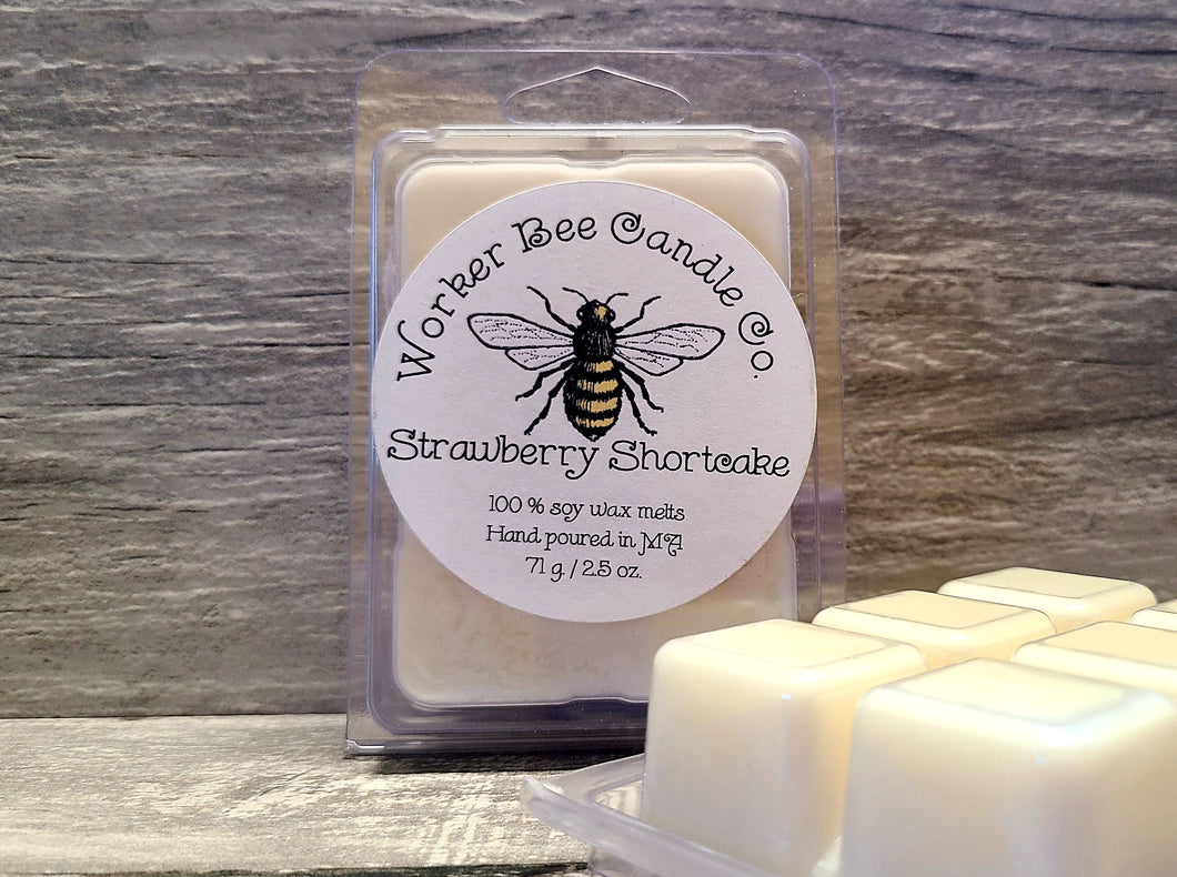 100% US Grown Soy Wax Melt 2.5 oz. Strawberry Shortcake