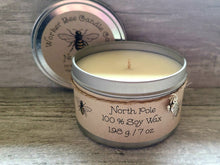 Load image into Gallery viewer, 7 oz.Travel Tin 100% Soy Candle North Pole
